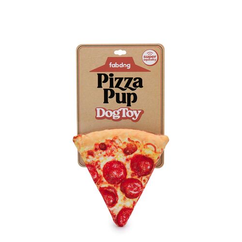 Pizza Pup Slice Squeaky Stuffing-Free Plush Dog Toy