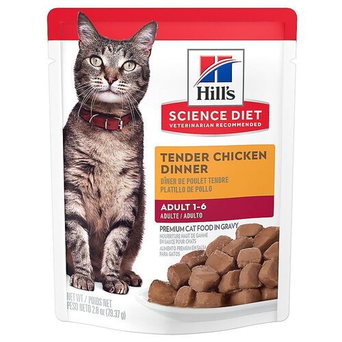 Adult Tender Chicken Dinner Cat Food - 2.8 oz Pouch