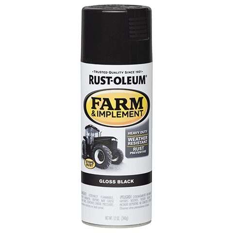 Farm & Implement Gloss Black Spray Paint(12 Oz)