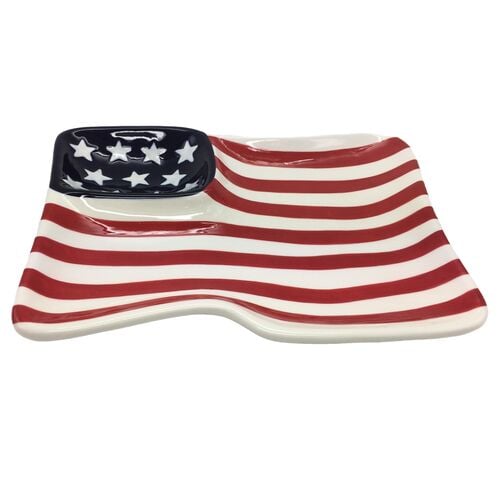 10" American Flag Tray - Assorted
