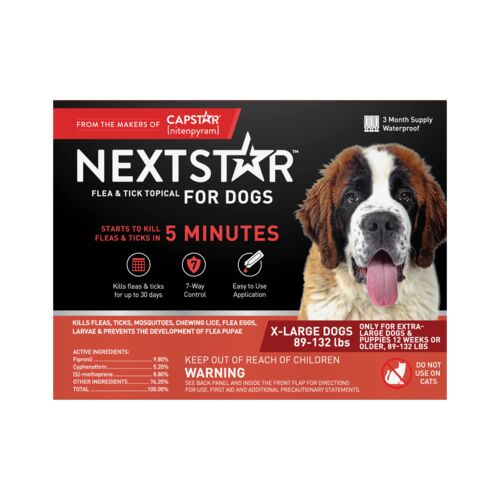 89-132 lbs Flea & Tick Topical Prevention for Dogs - Count
