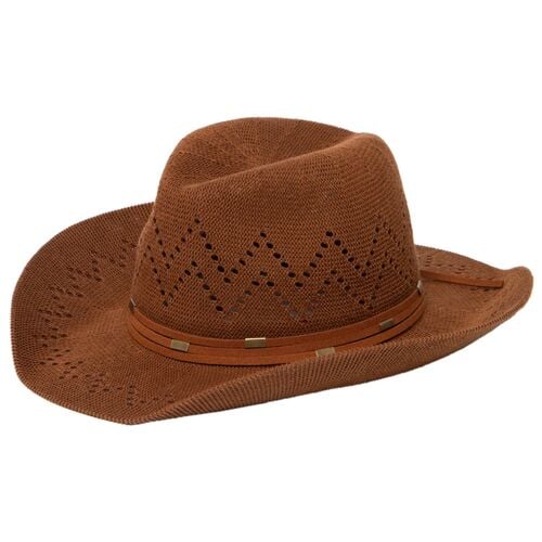 Women's Nash Ventilated Crown Cowboy with Wrapped Suede Band in Brown