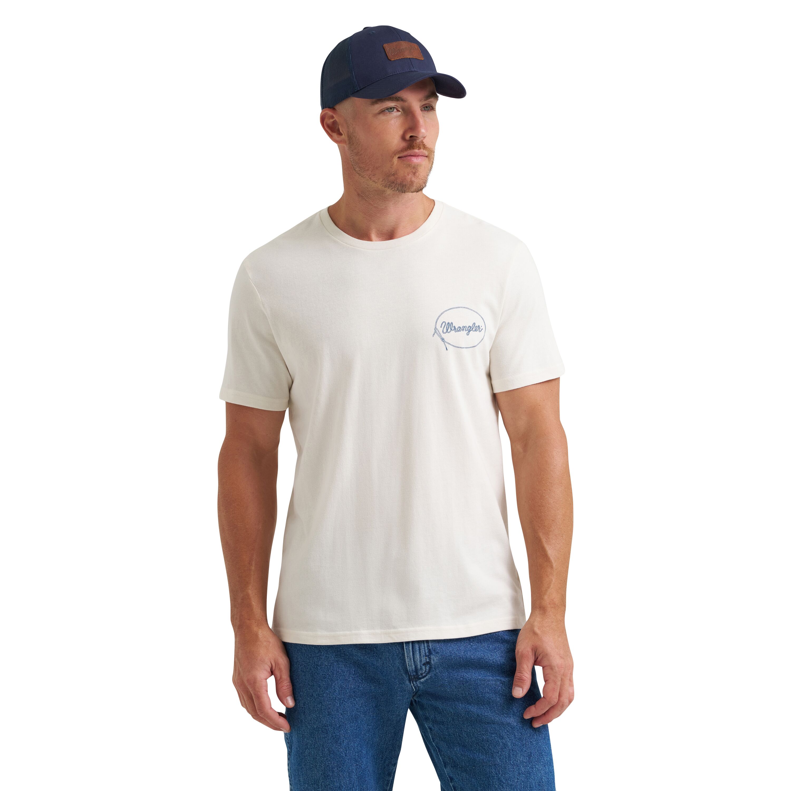 Men's Lassoing Cowboy Back Graphic T-Shirt