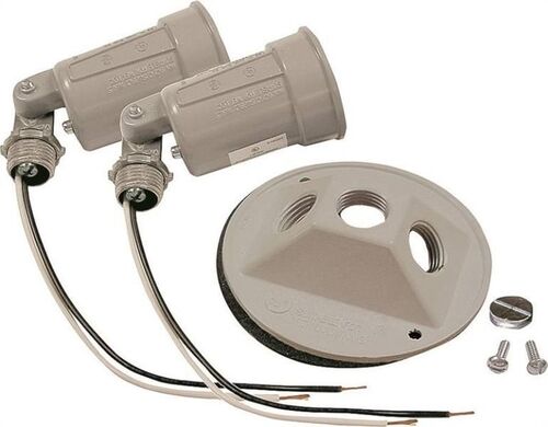 75 - 150 W, Par38, Gray Combination Weatherproof Lampholder