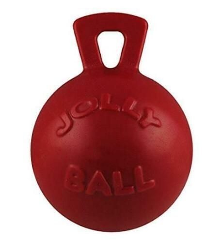 8 Red Tug-n-toss Ball Dog Toy