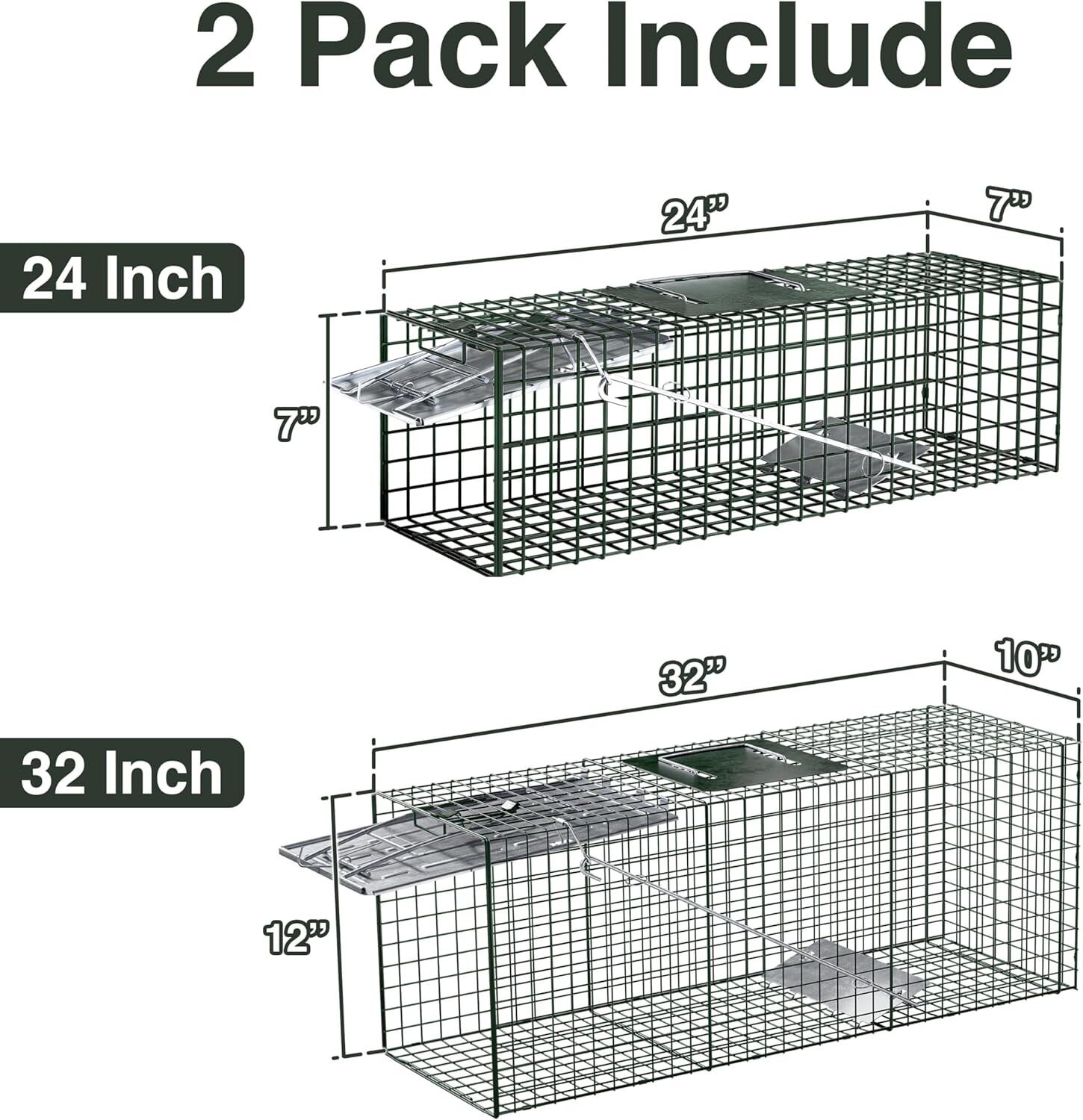 Homestead Homestead Rapid Set Live Trap 2 Pack, Small & Large