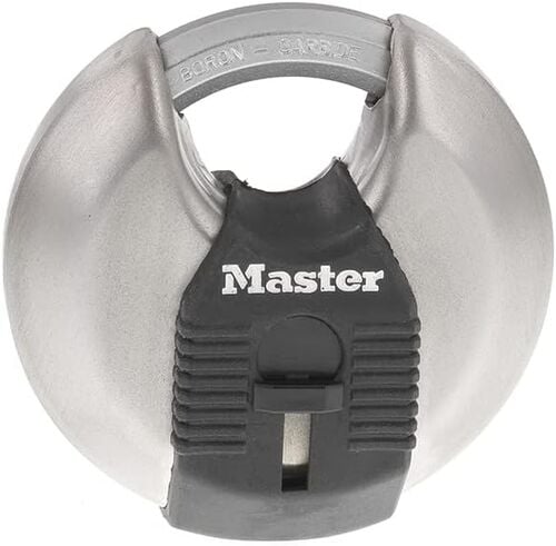 2-3/4" Wide Magnum Stainless Steel Discus Padlock with Shrouded Shackle - Keyed Alike