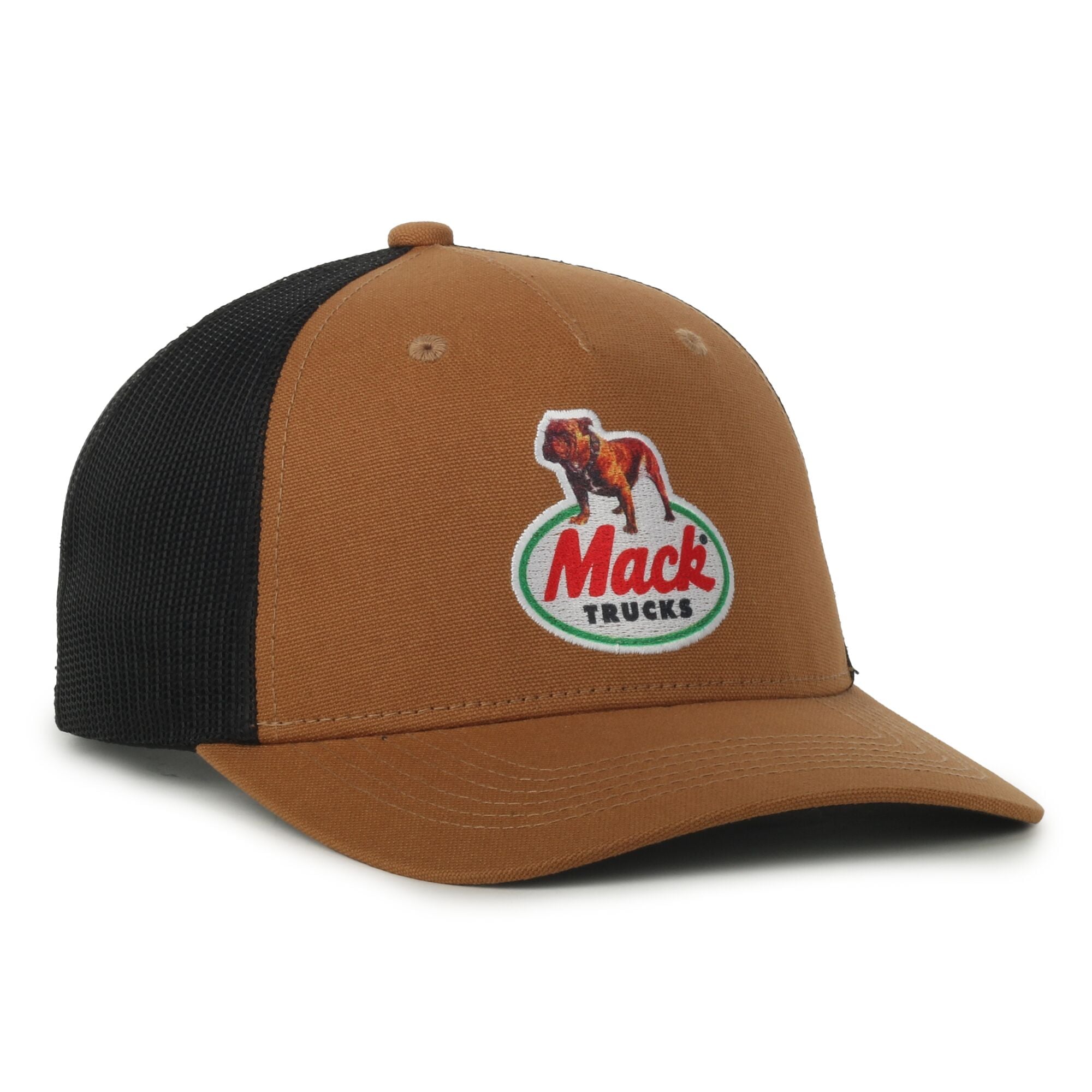 cloveru Mack Trucks 刺繍ロゴキャップ ブラウン Outdoor Cap Men's Mack Trucks Trucker Cap