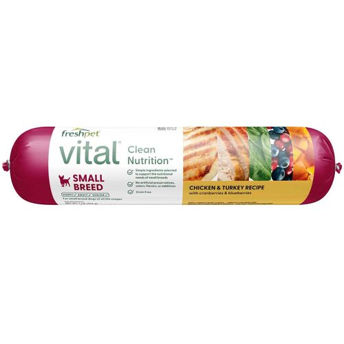Vital Grain Free Small Breed Poultry Recipe Fresh Dog Food Roll - 1 Lb