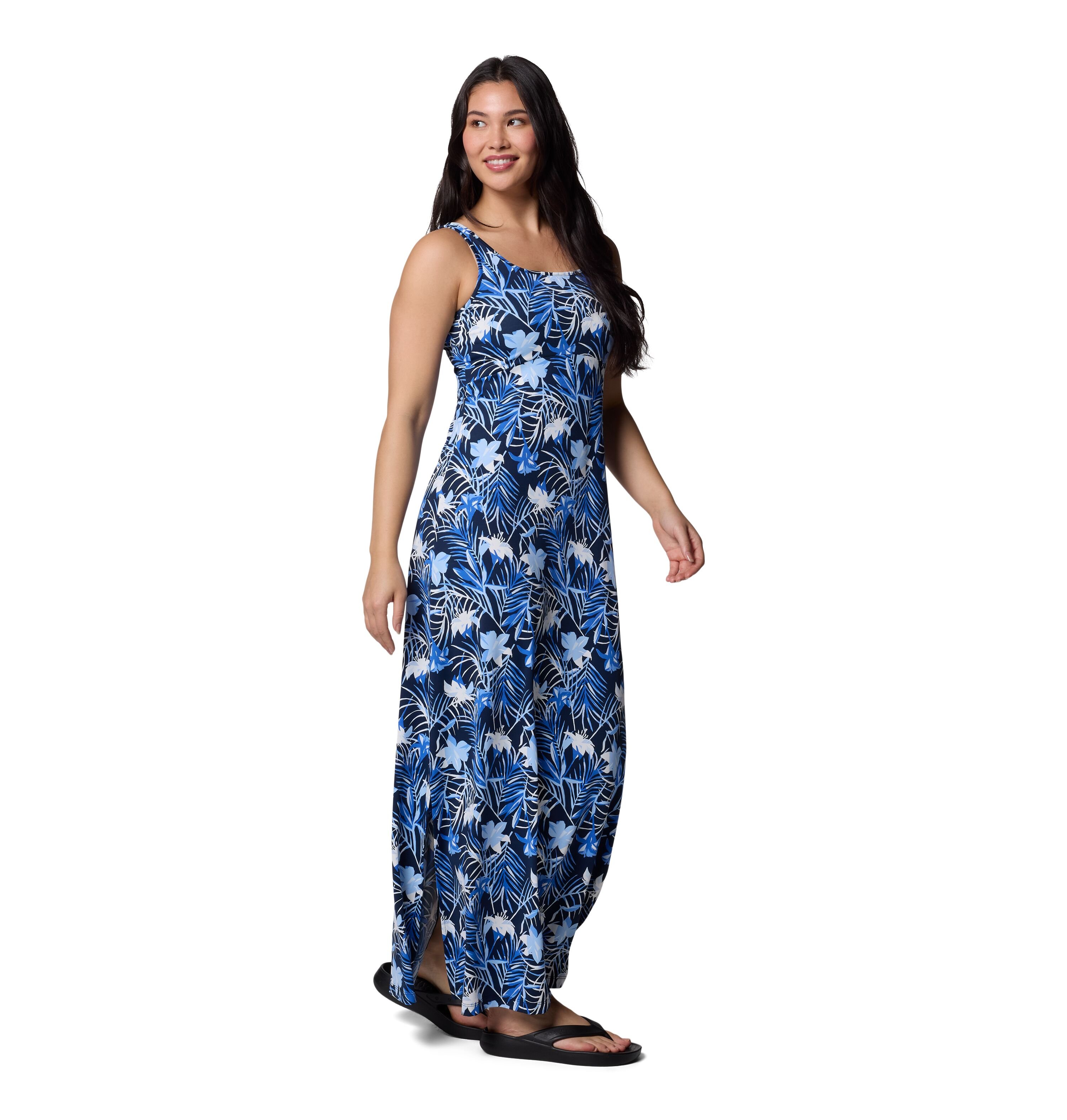 Columbia Freezer Maxi Dress - Women's Collegiate Navy Tropicfield, S