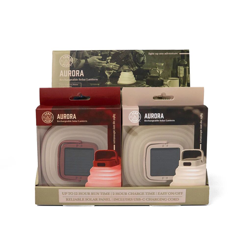 Bunk House Aurora Rechargeable and Collapsible Lantern - Assorted