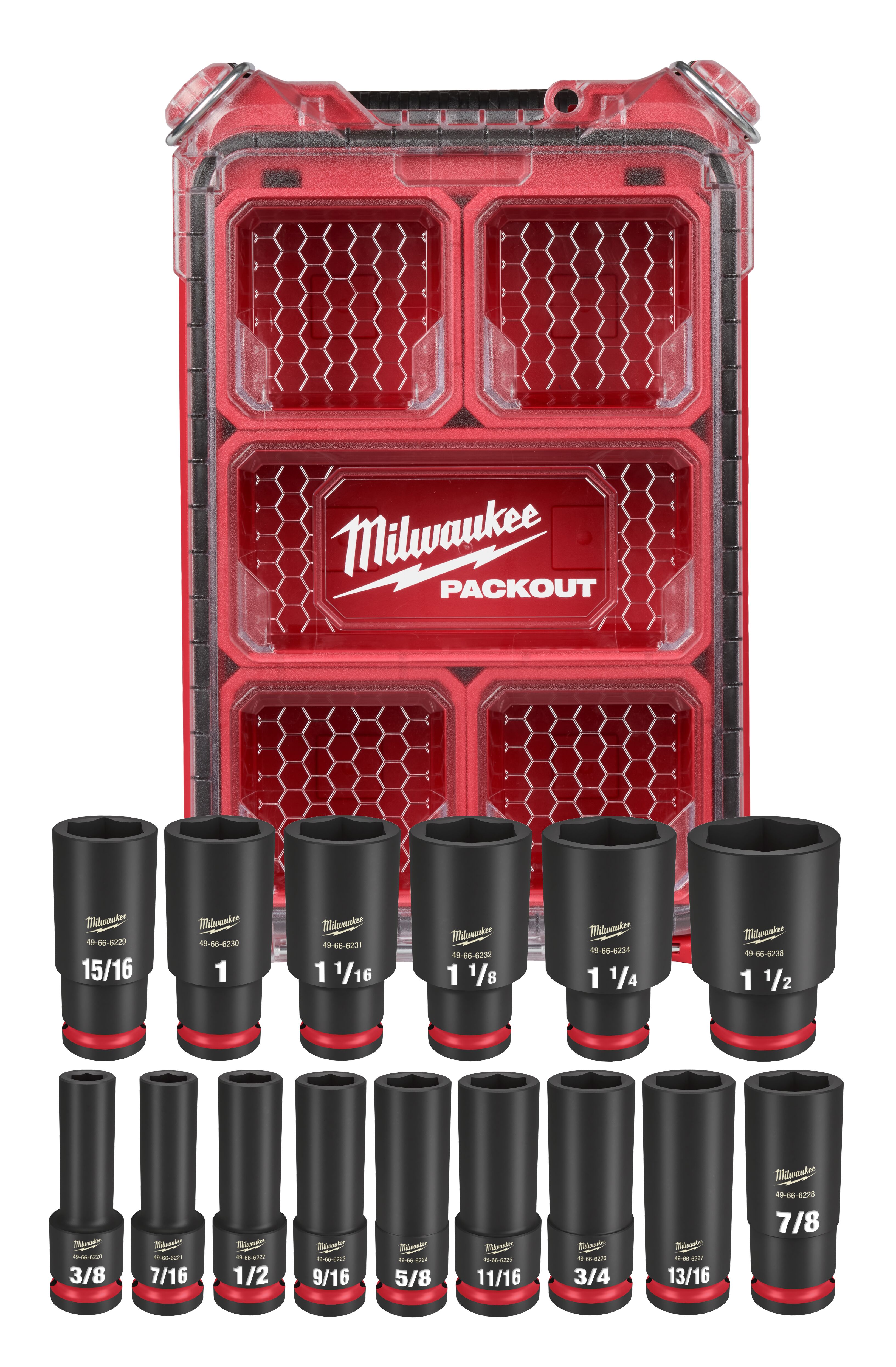 Milwaukee 15-Piece SHOCKWAVE Impact Duty Socket 1/2