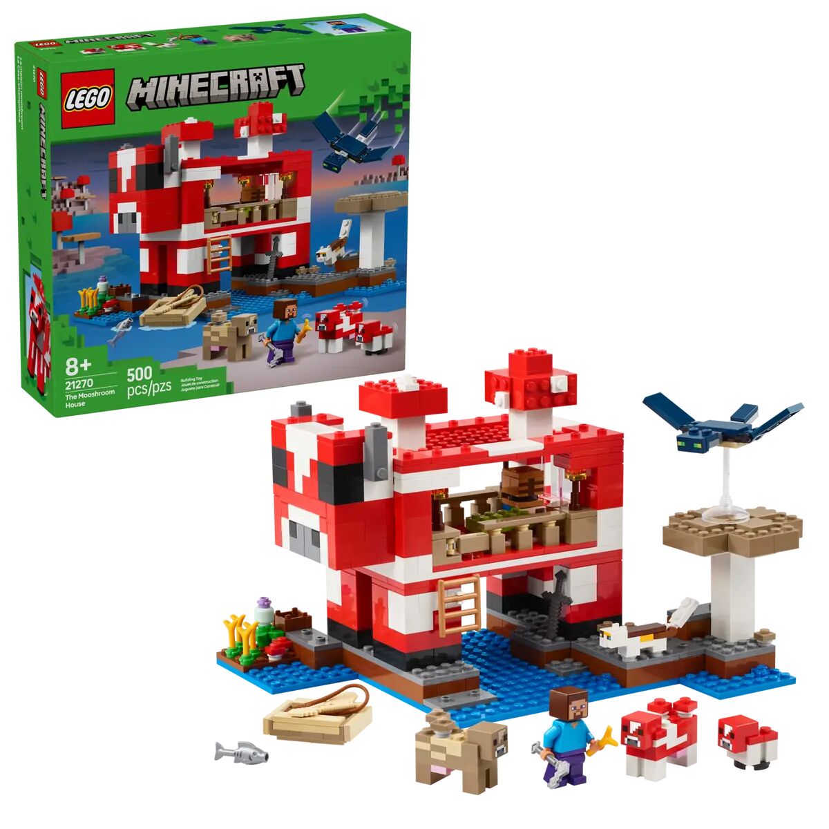 LEGO Minecraft The Mooshroom House Playset