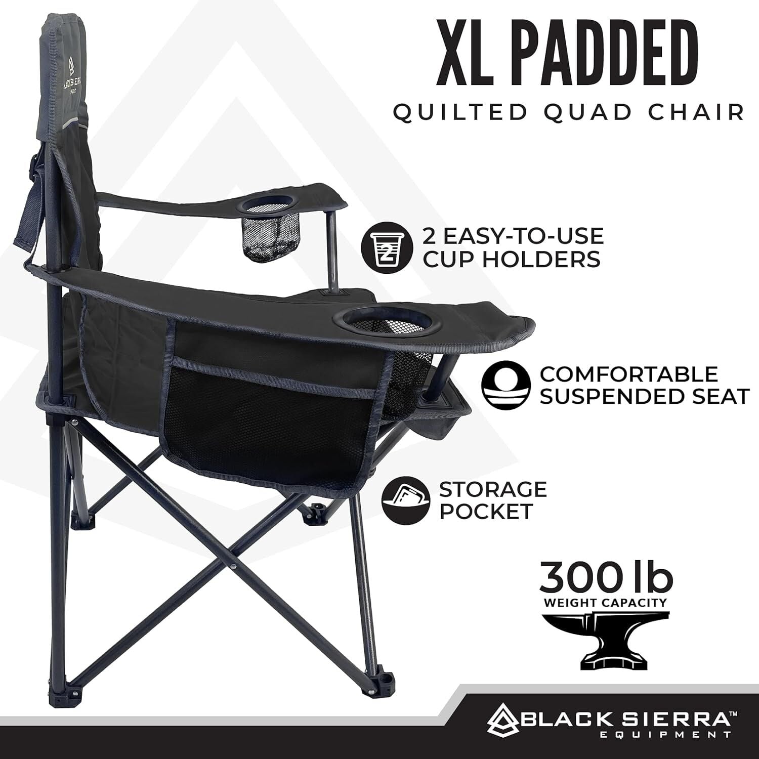 XL Padded Quilted Quad Chair