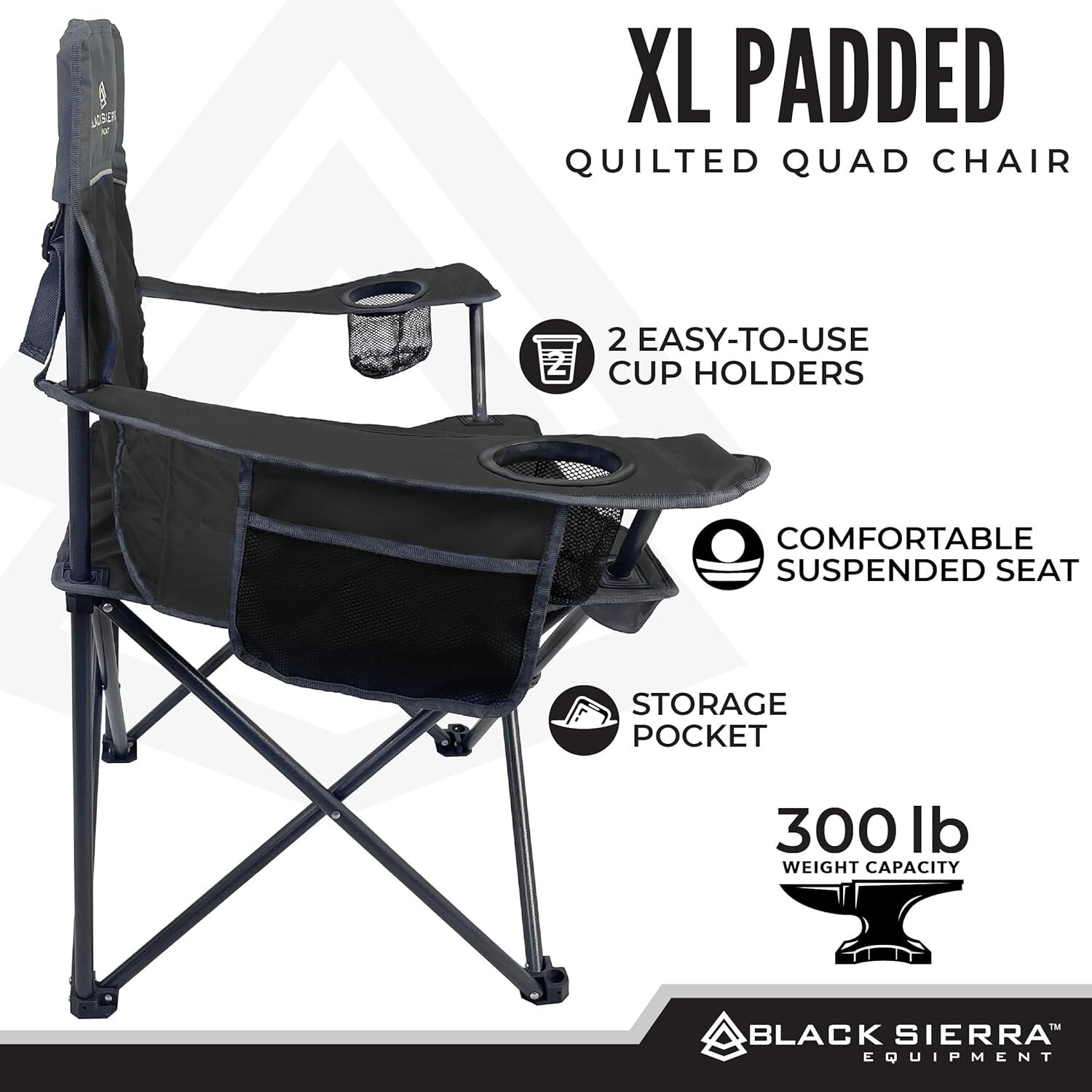 XL Padded Quilted Quad Chair