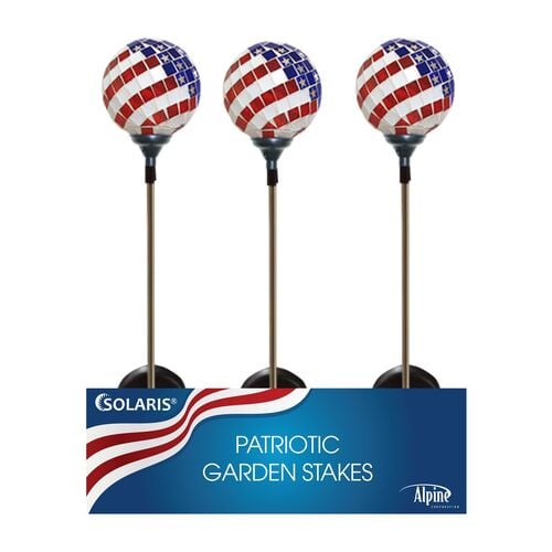 Americana Solar Globe Stake