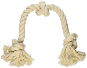 3" Knot Rope Tug Dog Toy - White