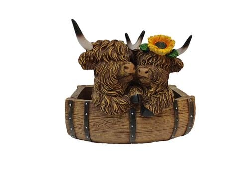 Highland Cow Planter Decor