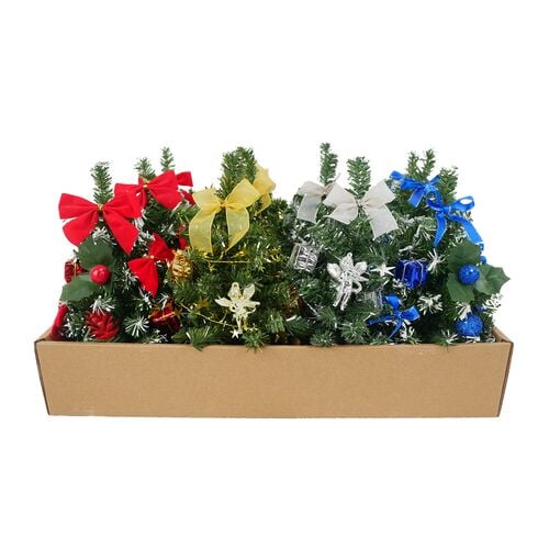 7.9" Artificial Christmas Tree - Assorted