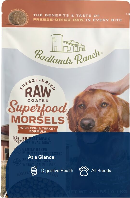 Badlands Ranch Freeze-Dried Raw Coated Superfood Morsels in Fish