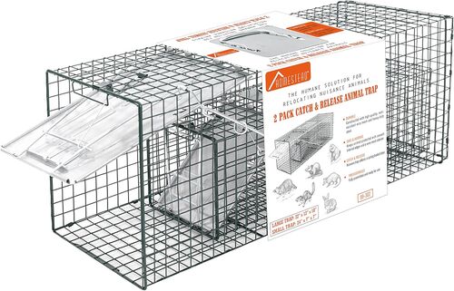 Homestead Rapid Set Live Trap 2 Pack, Small & Large