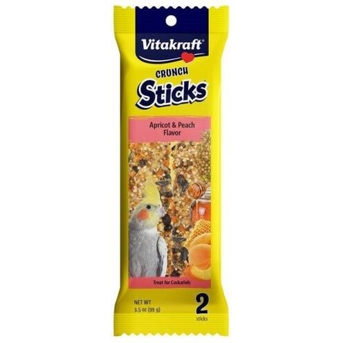 Apricot & Peach Cockatiel Crunch Sticks for Birds