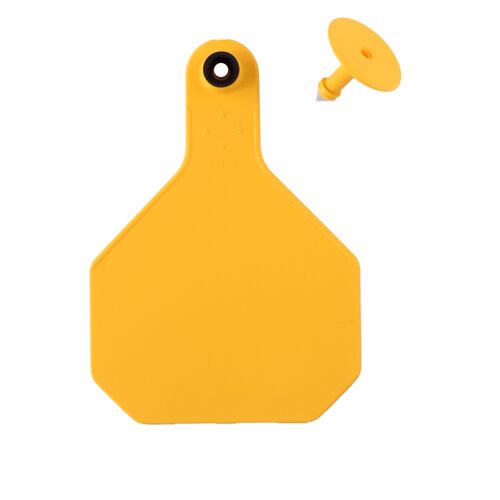 Rototag Y-Tex All-American 4* Large Blank 2-Piece Ear Tag in Yellow - 25 Tags