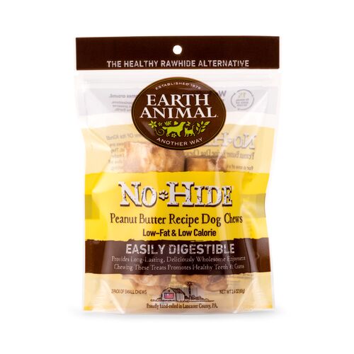 4" Peanut Butter No Hide Dog Chew - 2 Pack