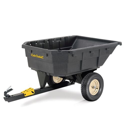 Tow-Behind Poly Swivel Dump Cart, 1,000 Lbs 15 Cubic Feet