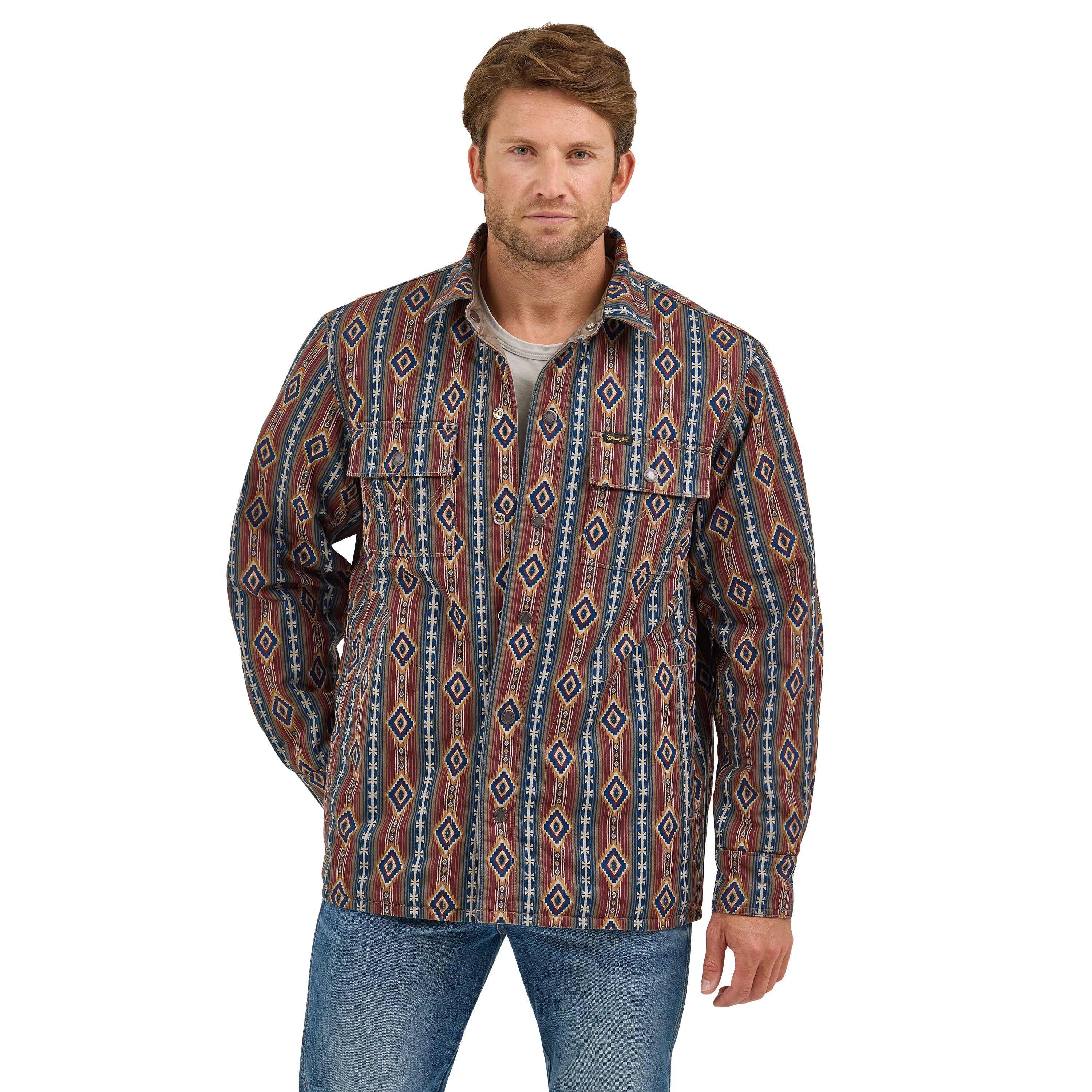Men's Reversible Quilted Shirt Jacket