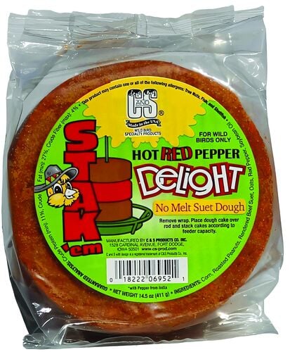 14.5 oz Bird Hot Red Pepper Delight No Melt Suet Dough