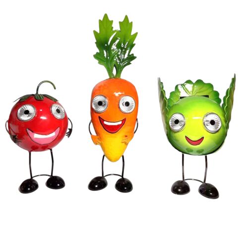 Veggie Figures Solar Decor - Assorted