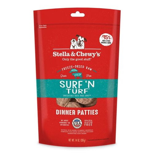Surf 'N Turf Dinner Patties Freeze Dried Raw Dog Food - 5.5 oz