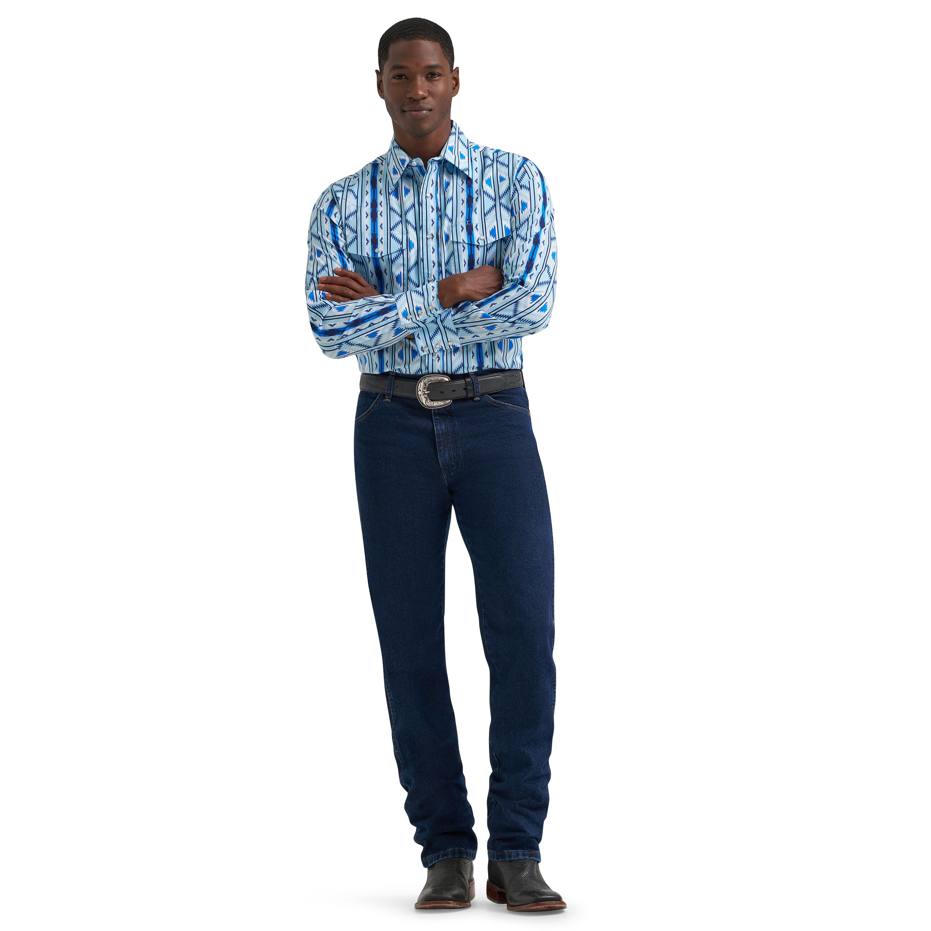 Men's Checotah Long Sleeve Western Snap Printed Shirt