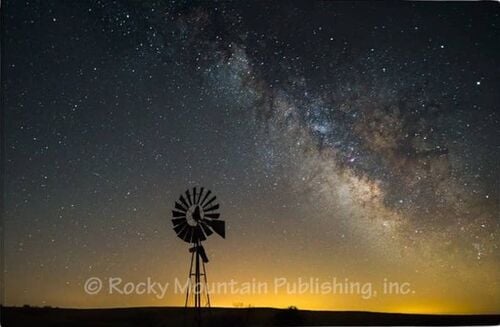 Windmill Milkyway Wall Art - 7" x 10"