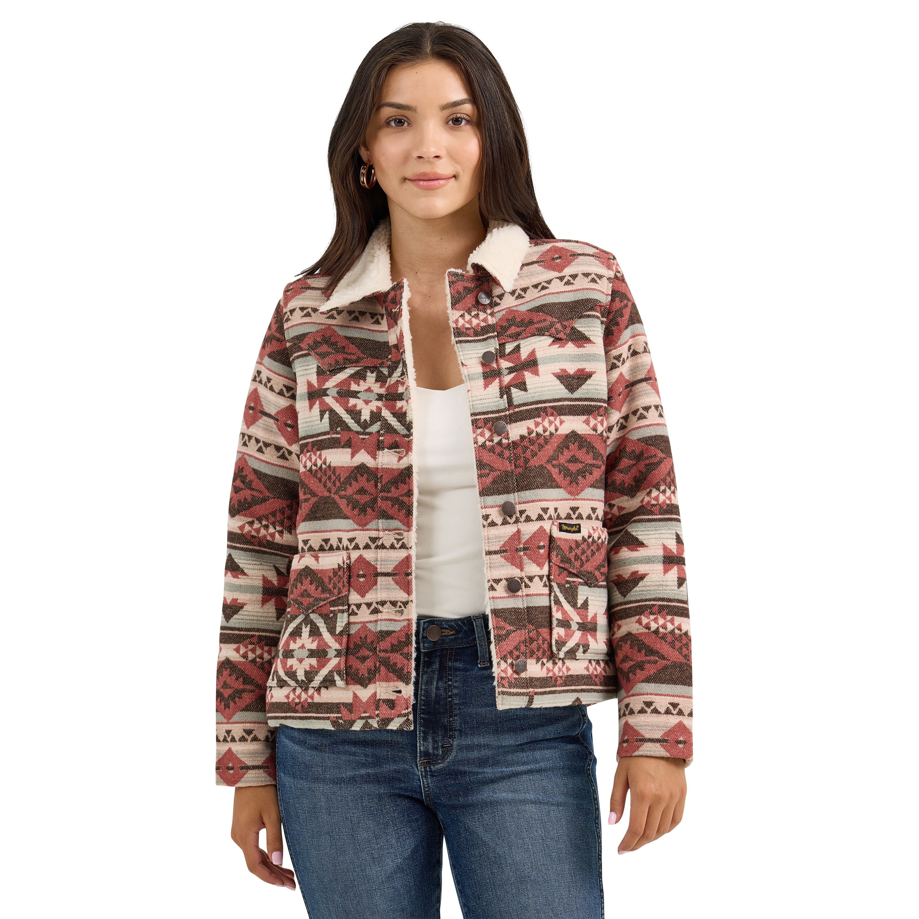 Women's Sherpa Lined Jacquard Barn Jacket
