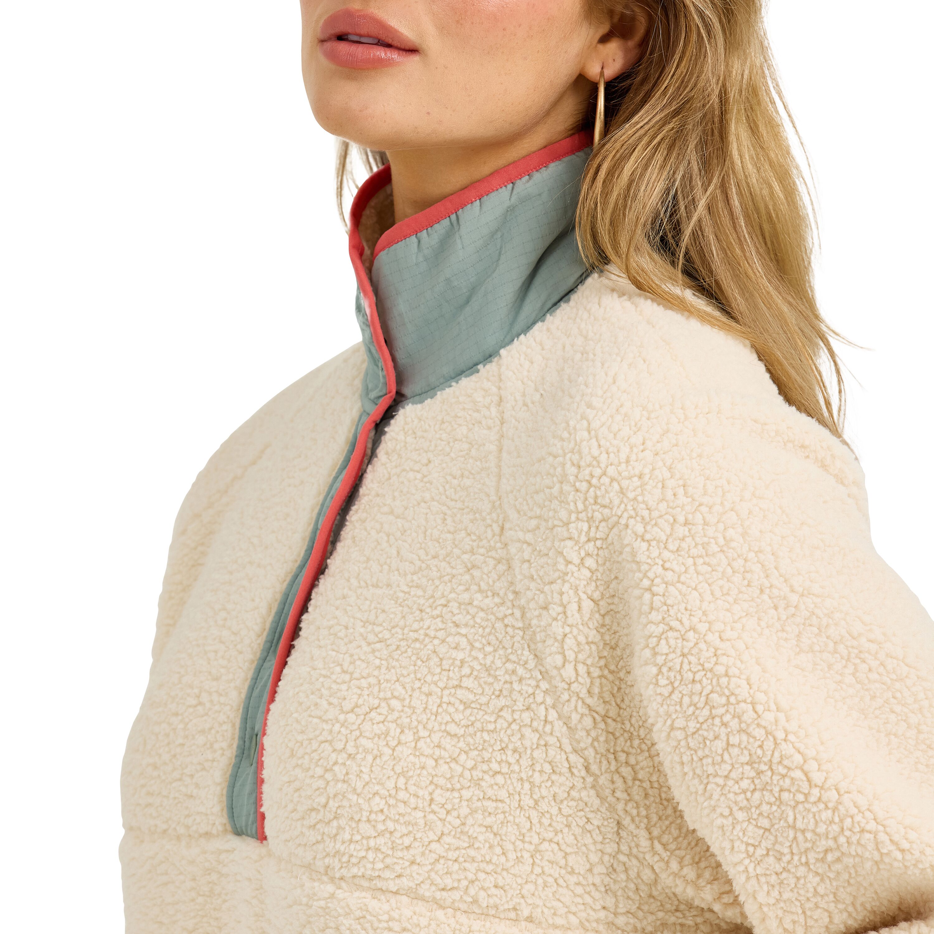 Women's Retro Half-Snap Sherpa Pullover