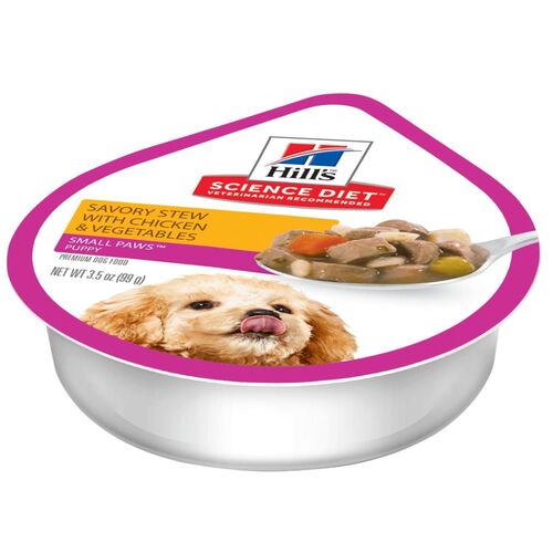 Puppy Small Paws Savory Stew with Chicken and Vegetables Dog Food 3.5 oz