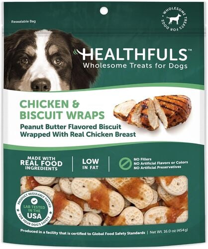 Chicken & Peanut Butter Biscuit Wraps Dog Treats - 16 oz