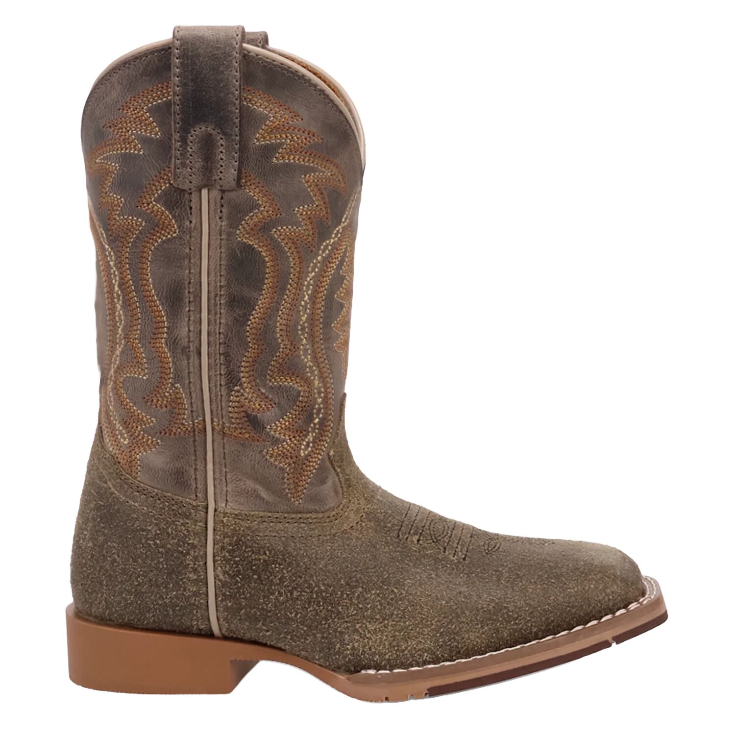 Boys Beasley Embroidered Square Toe Pull On Boots