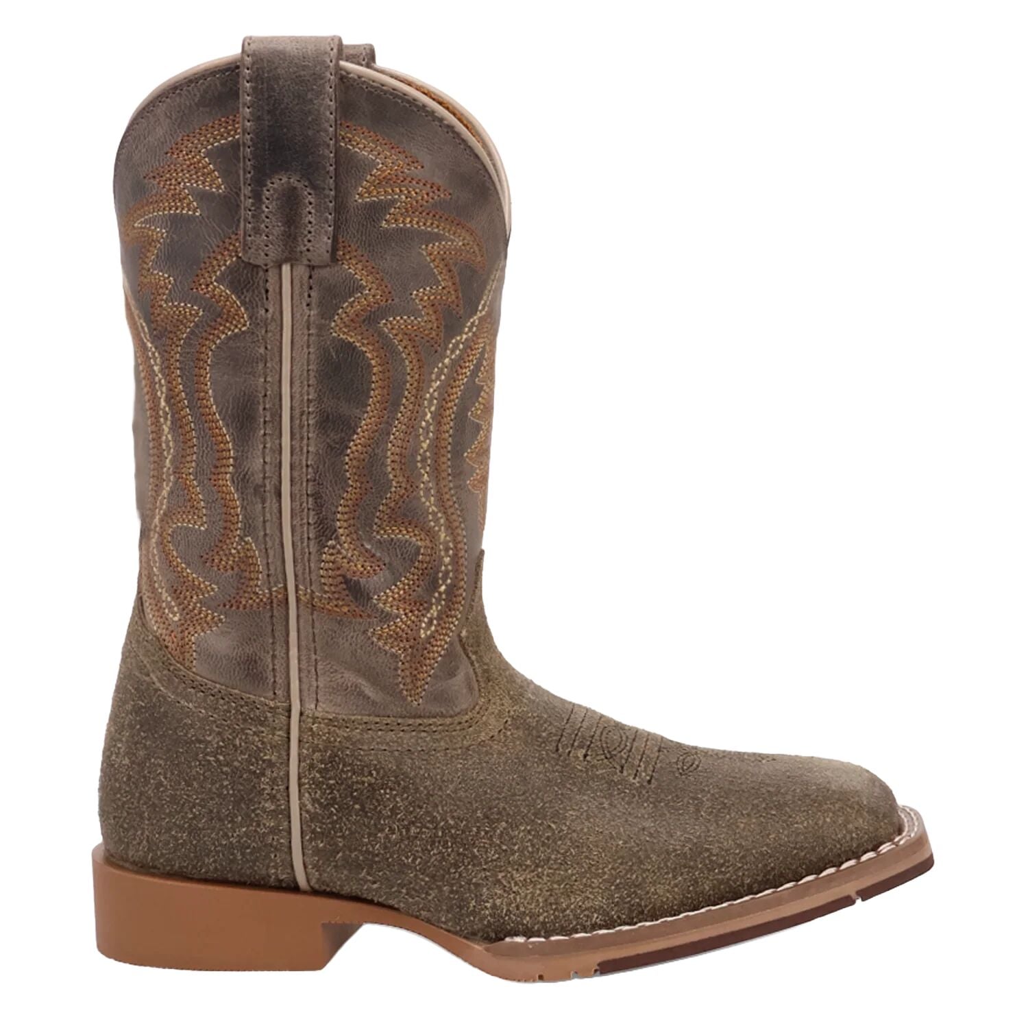 Boys Beasley Embroidered Square Toe Pull On Boots
