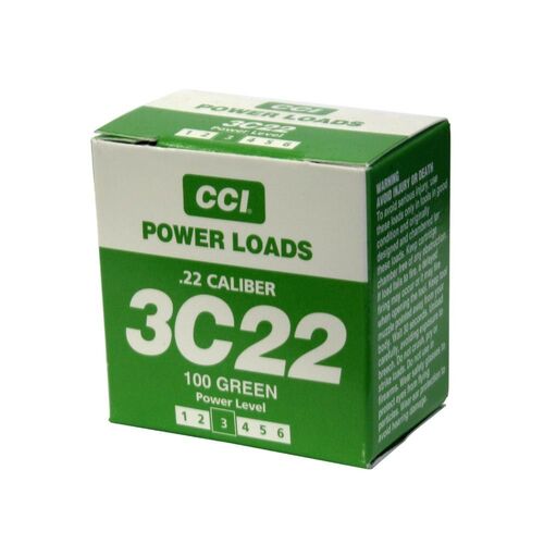 Blank Powerloads Green Crimped .22 Caliber