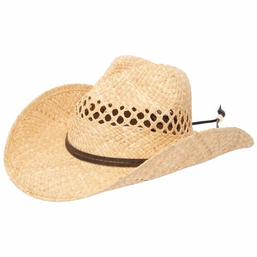 Women's Raffia Cowboy Hat in Natural