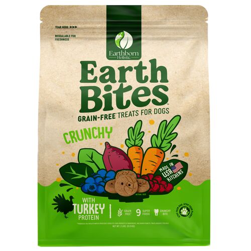 EarthBites Crunchy Turkey Grain-Free Dog Biscuit Treats - 2 Lb