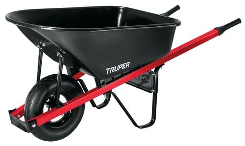 Metal Wheelbarrow with Pneumatic Tubed Tire - 6 cu ft