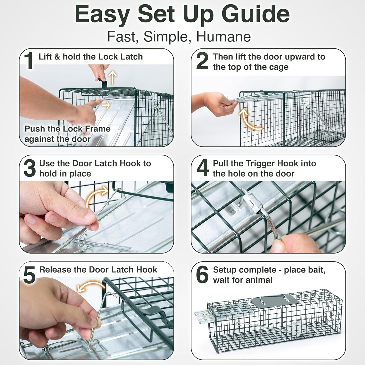 Homestead Homestead Rapid Set Live Trap 2 Pack, Small & Large