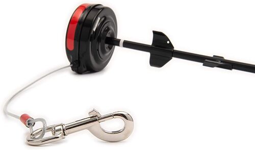 Retractable Cable Tie Out Stake 80-120 lb - 15 ft