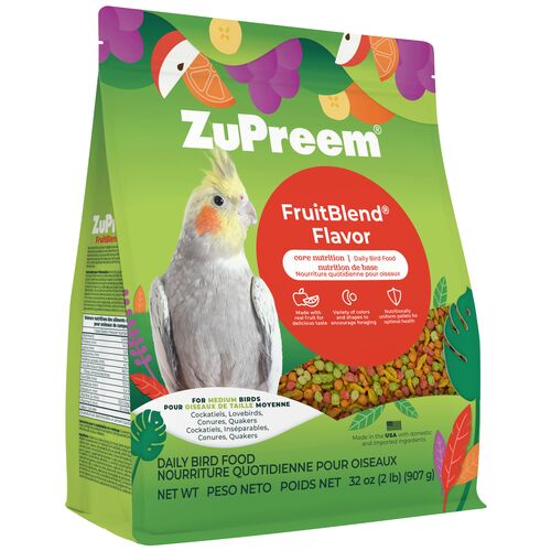 FruitBlend Flavor Core Nutrition Daily Bird Food for Medium Birds - 2 Lb