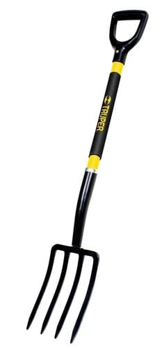 Tru Pro 4-Tine Fiberglass D-Handle Spading Fork