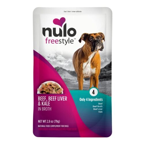 FreeStyle Meaty Pouches Beef, Beef Liver & Kale Recipe for Dogs - 2.8 oz